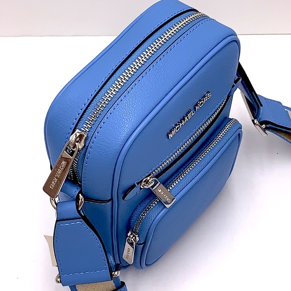 MICHAEL KORS Jet Set Medium Leather Crossbody Bag Flight Sth Pacific NWT - Picture 10 of 16